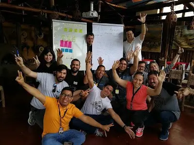 Poo in, poo out session during the Agile Open Camp Chile 2018